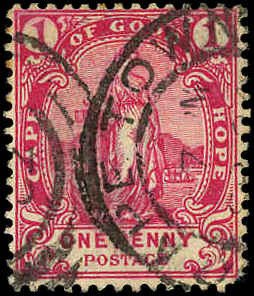 CAPE OF GOOD HOPE Sc 60 VF/USED - 1893 1p - Hope - Standing