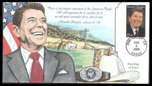 #3897 Ronald Reagan Collins FDC