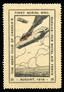 Canada #CLP2 Cat$500, 1918 Aero Club of Canada, hinged