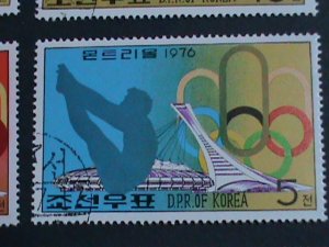 ​KOREA STAMP-1976-SC#1469-74 OLYMPIC GAMES MONTREAL'76-CANADA CTO STAMPS VF