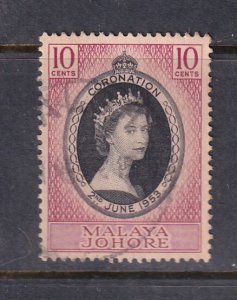 Malaya Johore 1953 Coronation Used