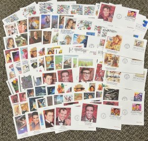 2721-2806 94 Fleetwood Cachets 1993 Commemorative FDCs Elvis, Space Fantasy etc