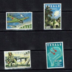 Tuvalu: 1993, 50th Anniversary of War in the Pacific, MNH set.
