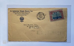 US LETTER FROM LOS ANGELES TO NY , AIRMAIL , POST MARK : LA CALIF ARCADE STAT...