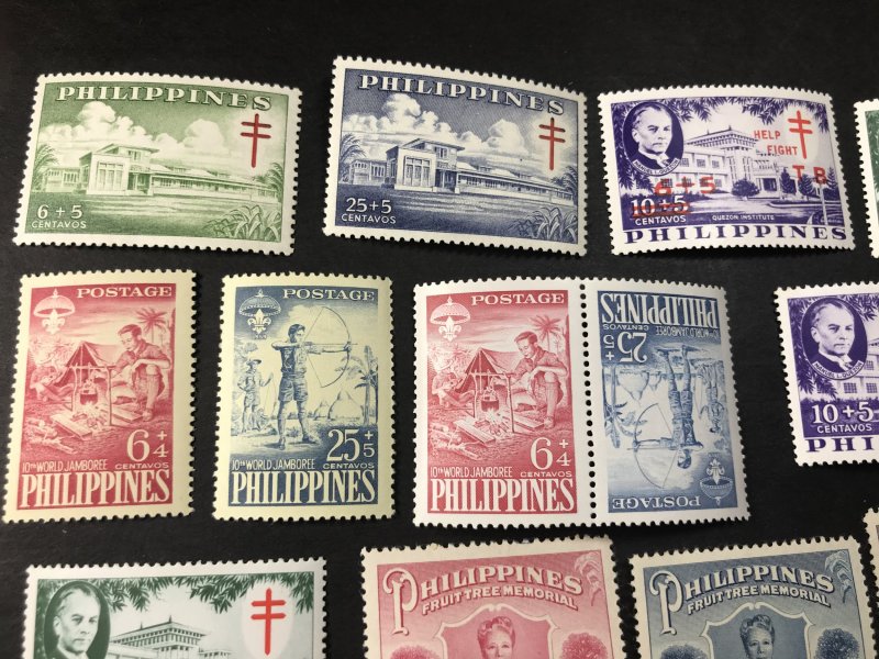 PHILIPPINES # B1-B15--MINT/NEVER HINGED----SEMI-POSTAL----1949-59