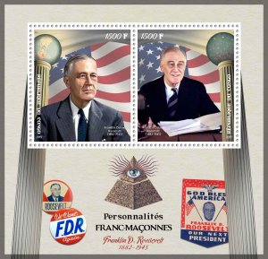 Franco Delano Roosevelt Masons US Presidents Freemasonry MNH stamps set