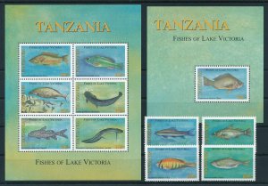 [110136] Tanzania 2005 Marine life fish With souv. Sheet MNH