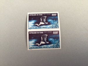 Chad Rare Egret Bird 1971 Airmail mint never hinged imperf stamps block 65051