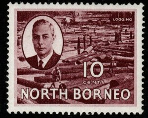 NORTH BORNEO SG362 1950 10c MAROON MNH