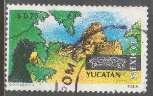 MEXICO 2120, $0.70 Tourism Yucatan, bird, archeology. USED. F-VF. (1493)