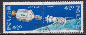 Poland 1975 Sc 2107b Apollo Soyuz Space Test Project Stamp CTO