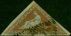 C.O.G.H 1853 1d Brown-Red SG3a Fine Used