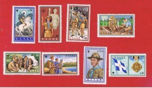 Geeece #669-676  MNH OG  Boy Scouts  Free S/H