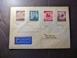 1944 Germany Airmail Service Post Cover Trieste Italy to Hamburg 39