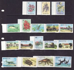 Barbuda-Sc#170-86-Unused NH short set to the $5-id2-Birds-1974-75-