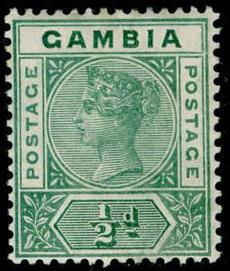 GAMBIA SG37, ½d dull green, M MINT.