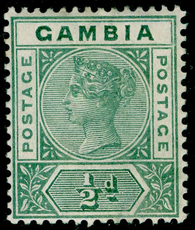 GAMBIA SG37, ½d dull green, M MINT.