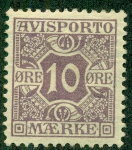 DENMARK #P4, Mint Hinged, Scott $57.50