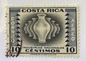 Costa Rica 1954 Scott C228 used - 10c,  Country industry, Pottery