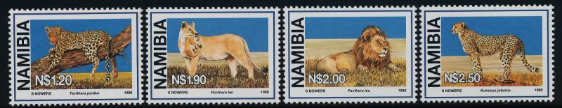 Namibia 878-81 MNH Wild Cats, Leopard, Lion