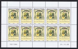 Wallis and Futuna Coat of Arms of Bishop Alexande Poncet Full Sheet 2008 MNH