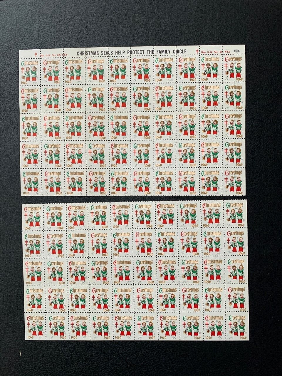 us 1960 half sheet US Christmas Seals/Stamps OG Mint never hinged