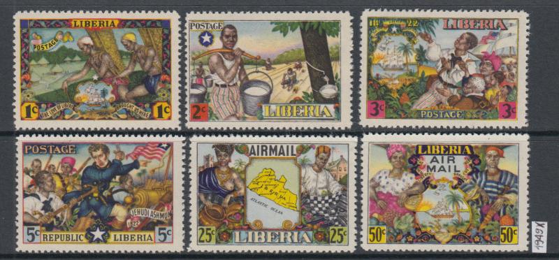 XG-W902 LIBERIA - History, 1949 Costumes, Jehudi Ashmun MNH Set