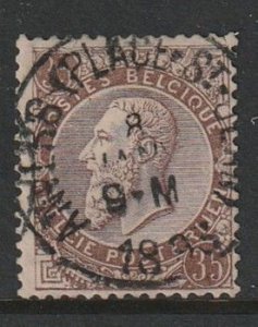 1891 Belgium - Sc 57 - used VF - 1 single - King Leopold II