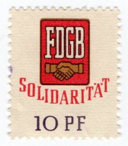 (I.B) East Germany Revenue : FDGB Union Dues 10pf (Solidarity)