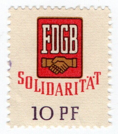 (I.B) East Germany Revenue : FDGB Union Dues 10pf (Solidarity)