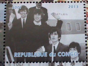 CONGO  STAMP:2013 THE FAMOUS BEATLES MNH S/S SHEET  WITH ORIGINAL GUM.