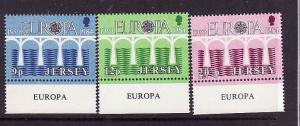 Jersey-Sc#326-8-Unused NH Europa set-1984-