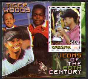 Kyrgyzstan 2001 Icons of the 20th Century - Tiger Woods p...