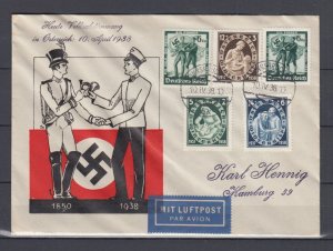 Third Reich Propaganda Postcard Cover from Austria Annexation 1938