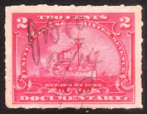 1898, US 2c, Documentary, Used, Sc R164