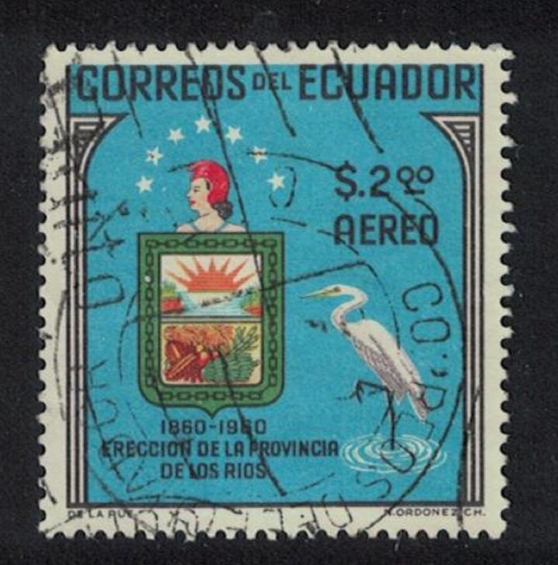 Ecuador Great Egret Bird Centenary of Los Rios Province 1v Cancelled SG#1197