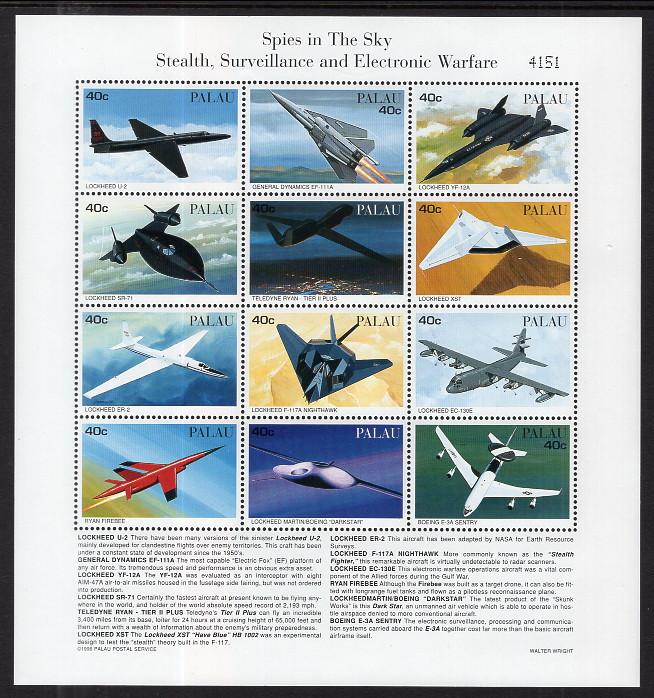 Palau 403-404 Airplanes Souvenir Sheets