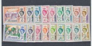 BERMUDA # 176-191 VF-MLH QE 11 ISSUES CAT VALUE $39 US (SS222)