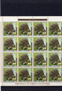 Equatorial Guinea 1976 Mi#886/892 EUROPEAN ENDANGERED SPECIES 7 Mini-Sheetlets