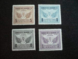 Stamps - El Salvador - Scott# 613,C122-C124 - Mint Never Hinged Set of 4 Stamps