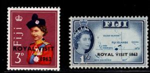 FIJI Scott 196-197 MNH** Royal Visit overprint set