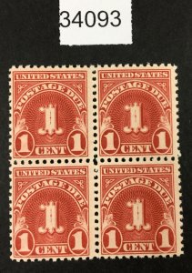 MOMEN: US STAMPS #J70 MINT OG NH BLOCK LOT #34093