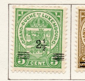 Luxembourg 1916-24 Duchesse Adelaide Issue Mint Hinged 2.5c. Surcharged 284106