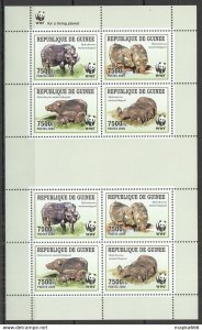 2009 Guinea Wwf Wild Boars Animals Fauna #4286-4289 Kb ** Nw0451