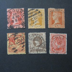 Australia VIC 1890 Sc 169-173,175 FU