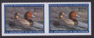 US RW89 Migratory Birds Redhead Duck $25 horz pair MNH 2022-2023