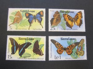 Sierra Leone 1979 Sc 447-50 Butterfly set MH