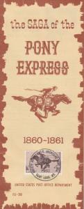 United States 1960 15 Page Booklet By the U.S.P.S. Tribute to the Pony Express.