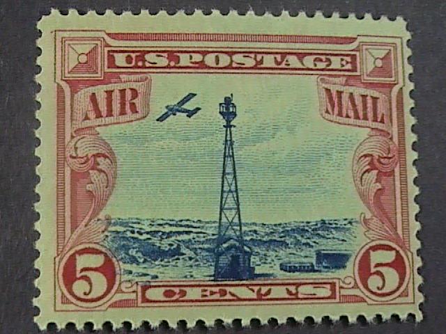 U.S.# C11-MINT/NH--CARMINE & BLUE--AIR-MAIL--BEACON ON ROCKY MTNS---1928