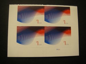 Scott 4953, $1 Patriotic Waves, PB4 #P111 LR, MNH Beauty